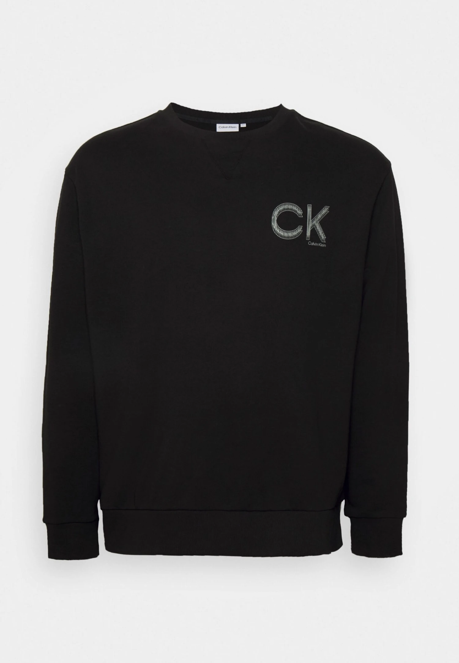 Calvin Klein Striped Chest Logo - Sweatshirt - Black 1 Calvin Klein Striped Chest Logo - Sweatshirt - Black