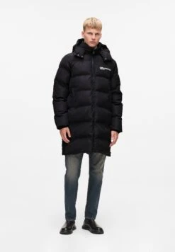 Karl Lagerfeld Jeans LONG PUFFER - Winter Jacket - Black