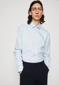 Check Easy Care Fitted Shirt - Formal Shirt - Airy Blue -Indicode Men Wear Shop f08a34a999134e05a5a6fab25e498378