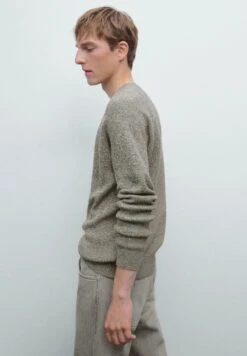 Massimo Dutti CREW NECK MOULINÉ - Jumper - Beige -Indicode Men Wear Shop f47ed6b6295e4513aae0f635ad9f2d4b