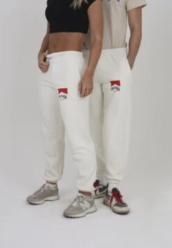 Selfestablished Logo Unisex - Tracksuit Bottoms - Cream