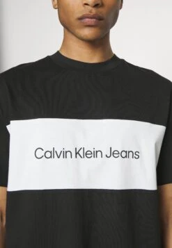 Calvin Klein Jeans Blocking Tee - Print T-Shirt - Black -Indicode Men Wear Shop f66f157bda0645f1ab2b59cccb7efa6c