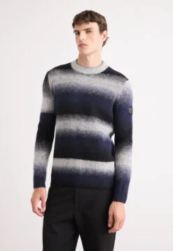 Barbour International VECTOR COLOUR BLOCK CREW NECK JUMPER - Jumper - Black