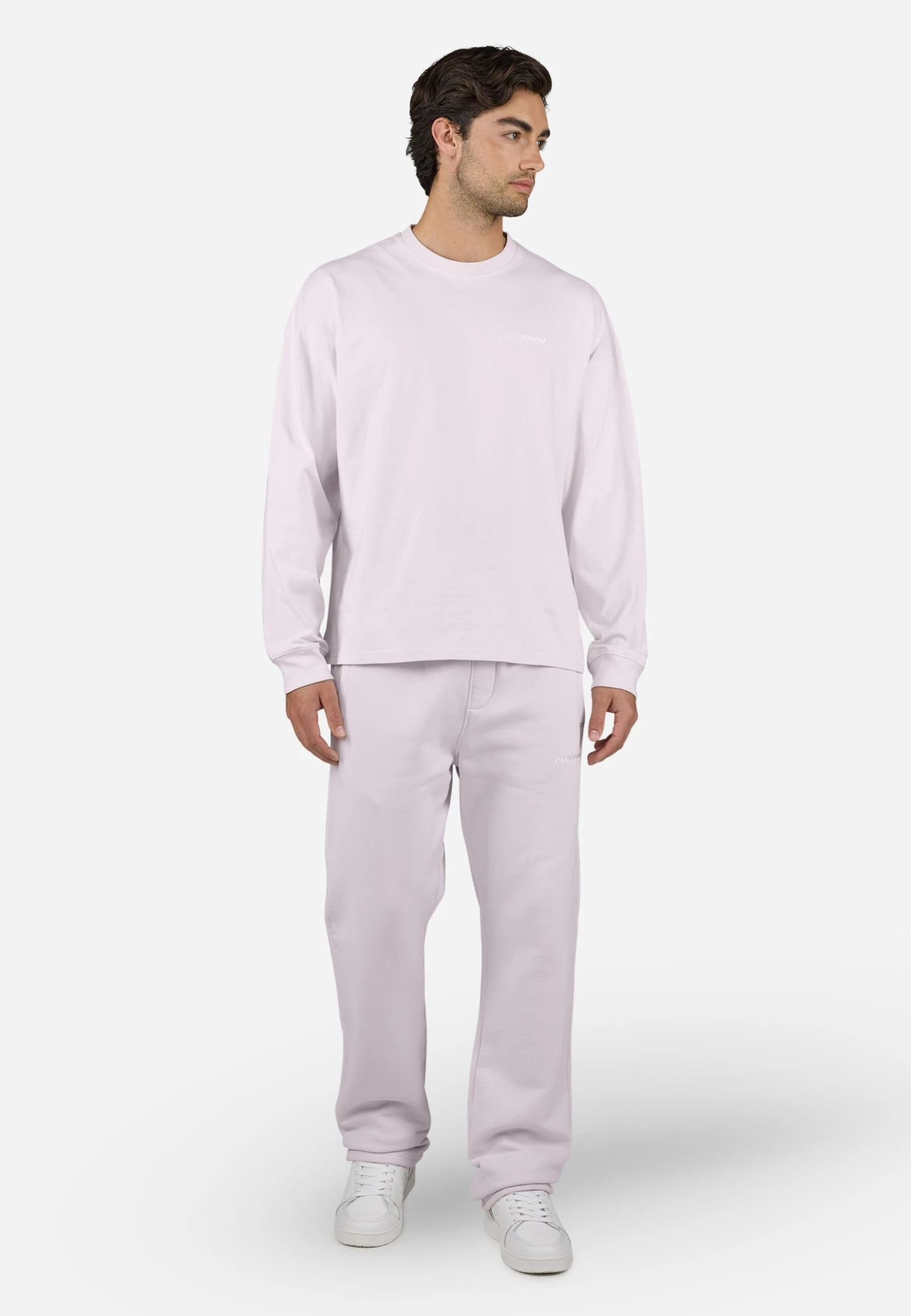 Pegador LOGO WIDE PANTS - Tracksuit Bottoms - Washed Light Lilac/white Gum 2 Pegador LOGO WIDE PANTS - Tracksuit Bottoms - Washed Light Lilac/white Gum - Image 2