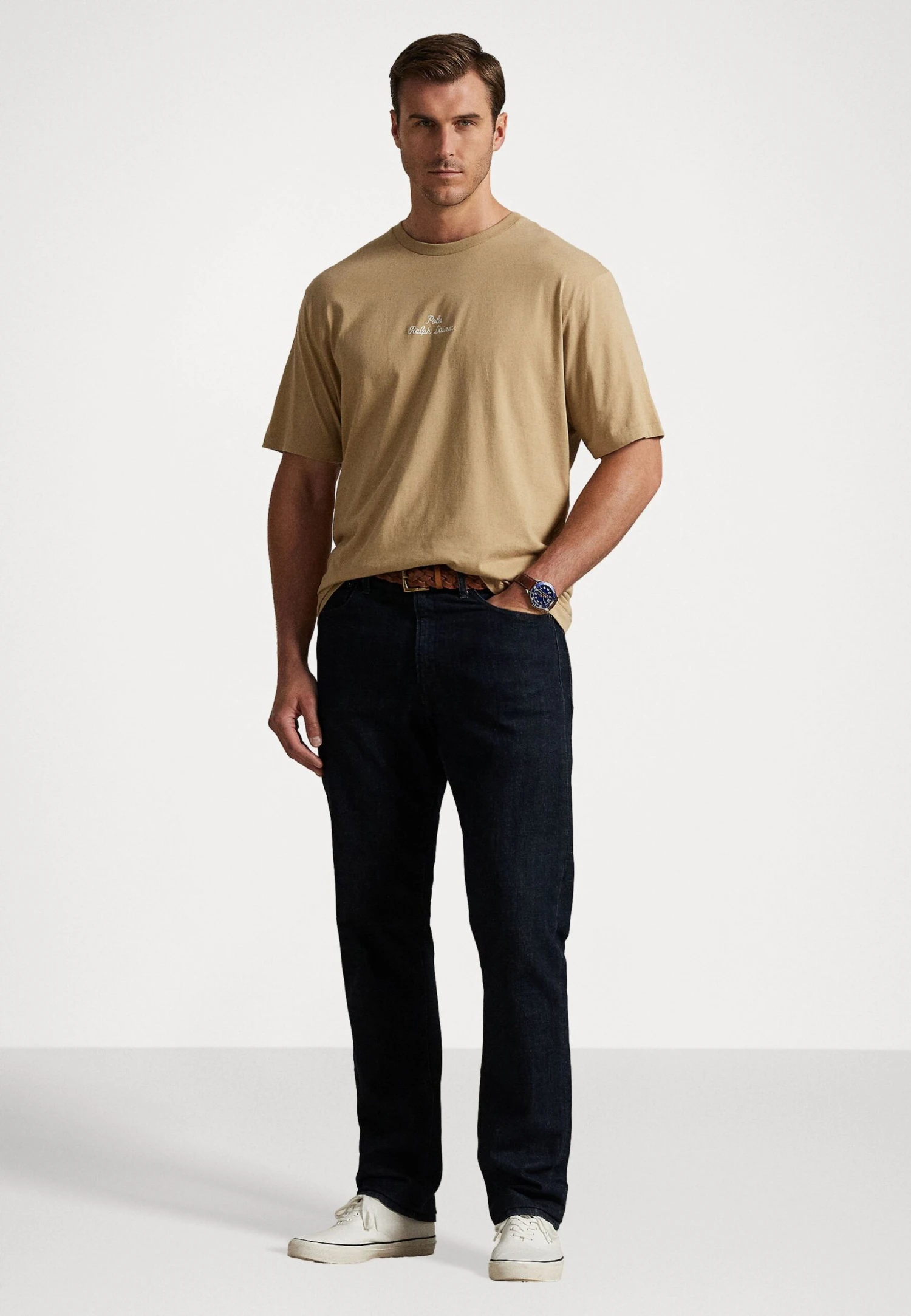 EMBROIDERED LOGO JERSEY T-SHIRT - Print T-shirt - Vintage Khaki 2 EMBROIDERED LOGO JERSEY T-SHIRT - Print T-shirt - Vintage Khaki - Image 2