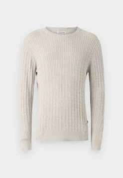 Jack & Jones JJEEMIL CABLE CREW NECK - Jumper - Oatmeal -Indicode Men Wear Shop f7c2c49f4b2840a2aa689c41062b3234
