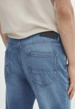 Massimo Dutti Tapered Fit Mid Bleach- Slim Fit Jeans - Blue -Indicode Men Wear Shop fcb5e3b0814a4c72924ddbbef4592917