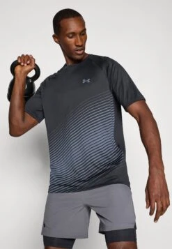 Under Armour FADE - Sports T-shirt - Black/titan Gray -Indicode Men Wear Shop fd2535b389cf4440b447d9927b3a2745